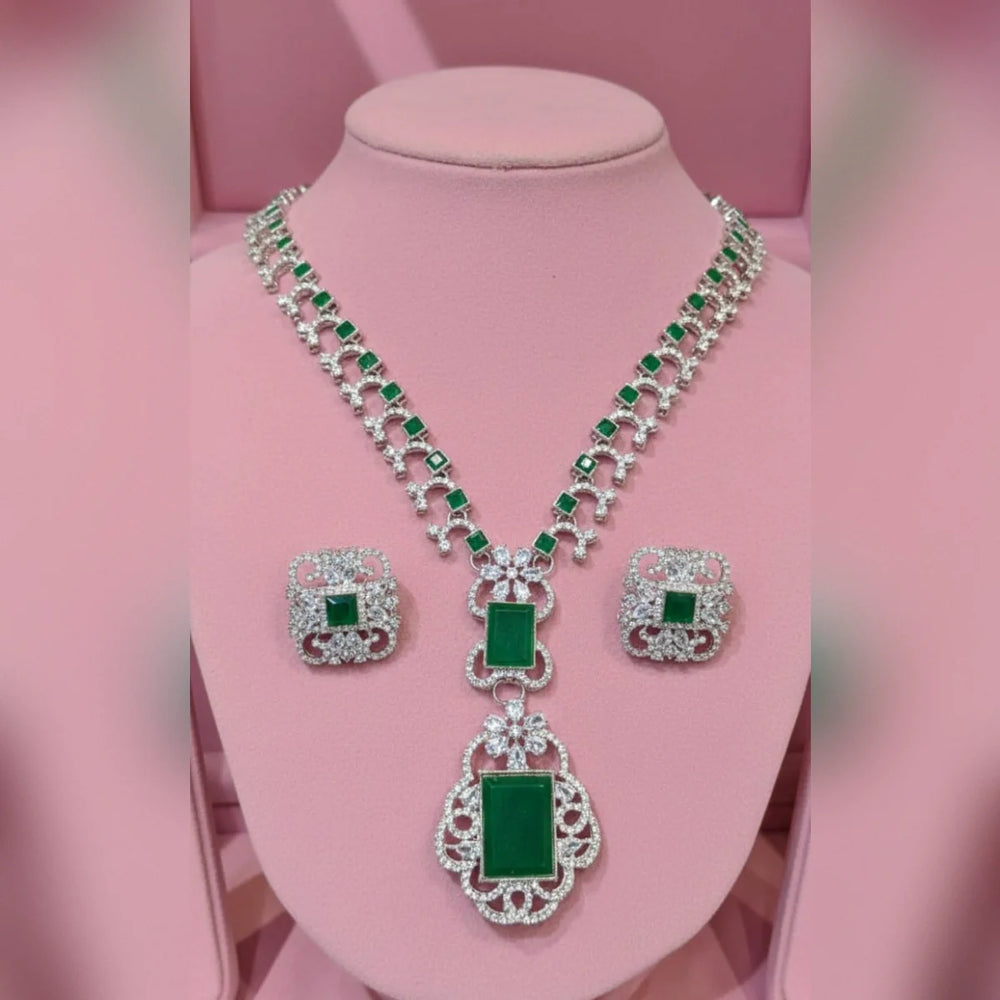 Zircon Necklace and Earrings set Cosmia