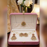 Kundan and Pearl choker necklace set