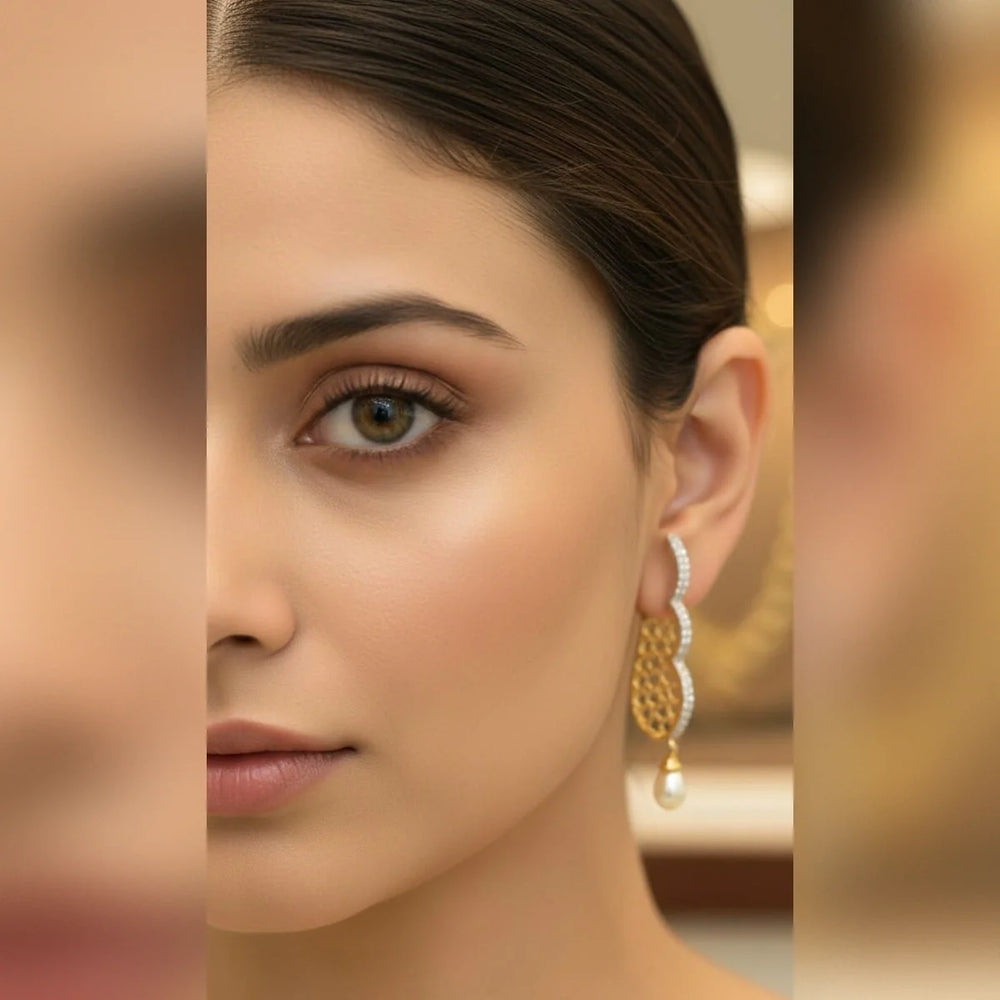 Simple Zircon Earings Cosmia