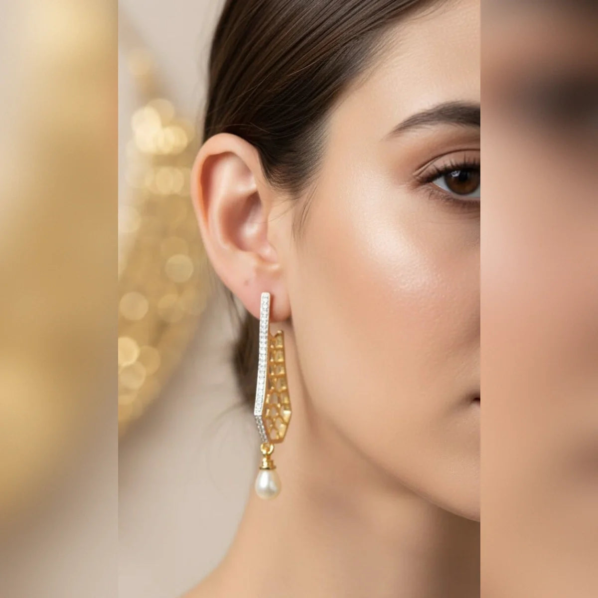 Simple Zircon Earings Cosmia