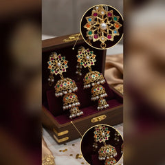 9 Ratan Jhumki - Vibrant Traditional Elegance Cosmia