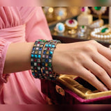 Rainbow Tide Cascade Bangles – Vibrant Flowing Elegance
