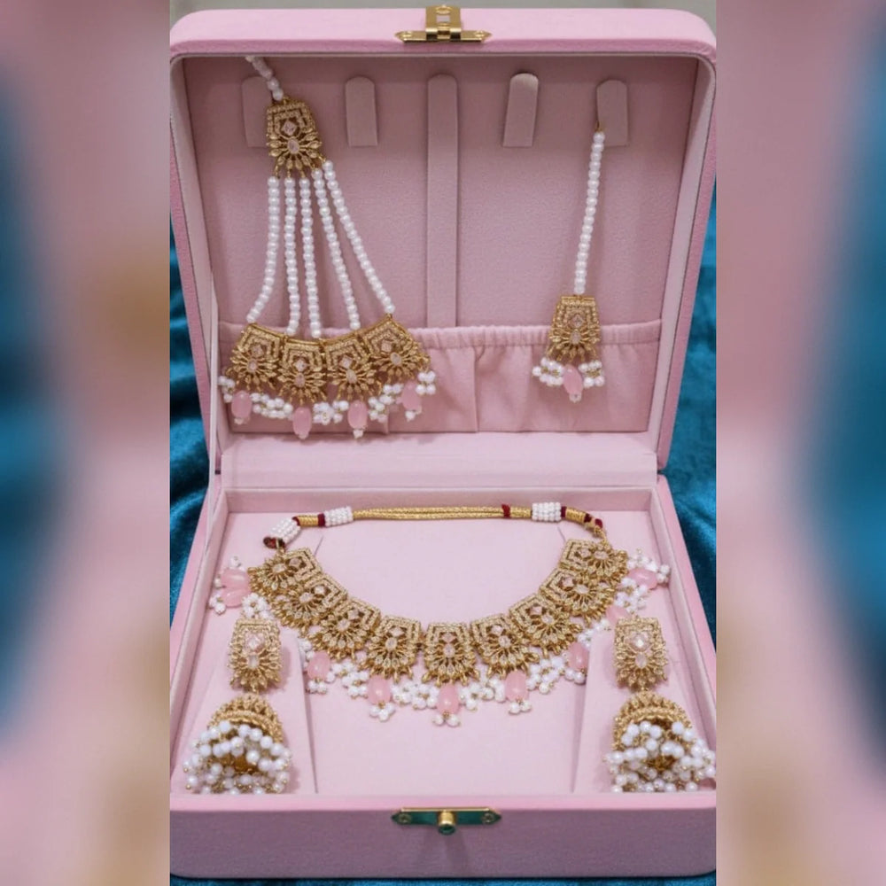 Royal Bridal Jewelry Set with Jhumki, Tikka & Jhumar Cosmia