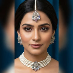 Turkish Flower Choker Set – Elegant Floral Charm Cosmia