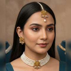 Turkish Flower Choker Set – Elegant Floral Charm Cosmia
