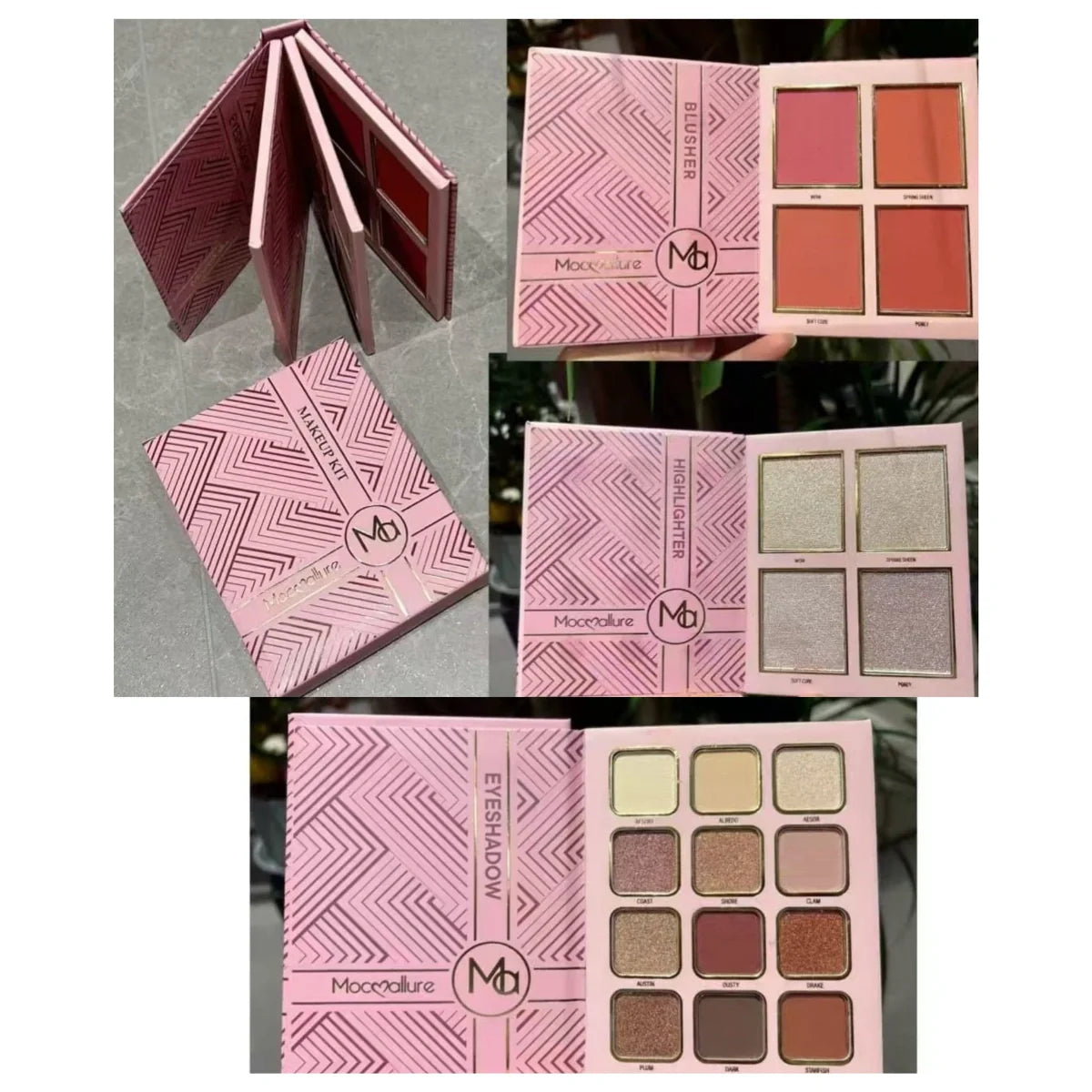 Mocallure Makeup kit - Eyeshadow, Highlighter & Blush Mocallure