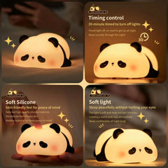 Cute Silicon LED Panda Night Lamp - USB RECHARGEABLE Cosmia.pk