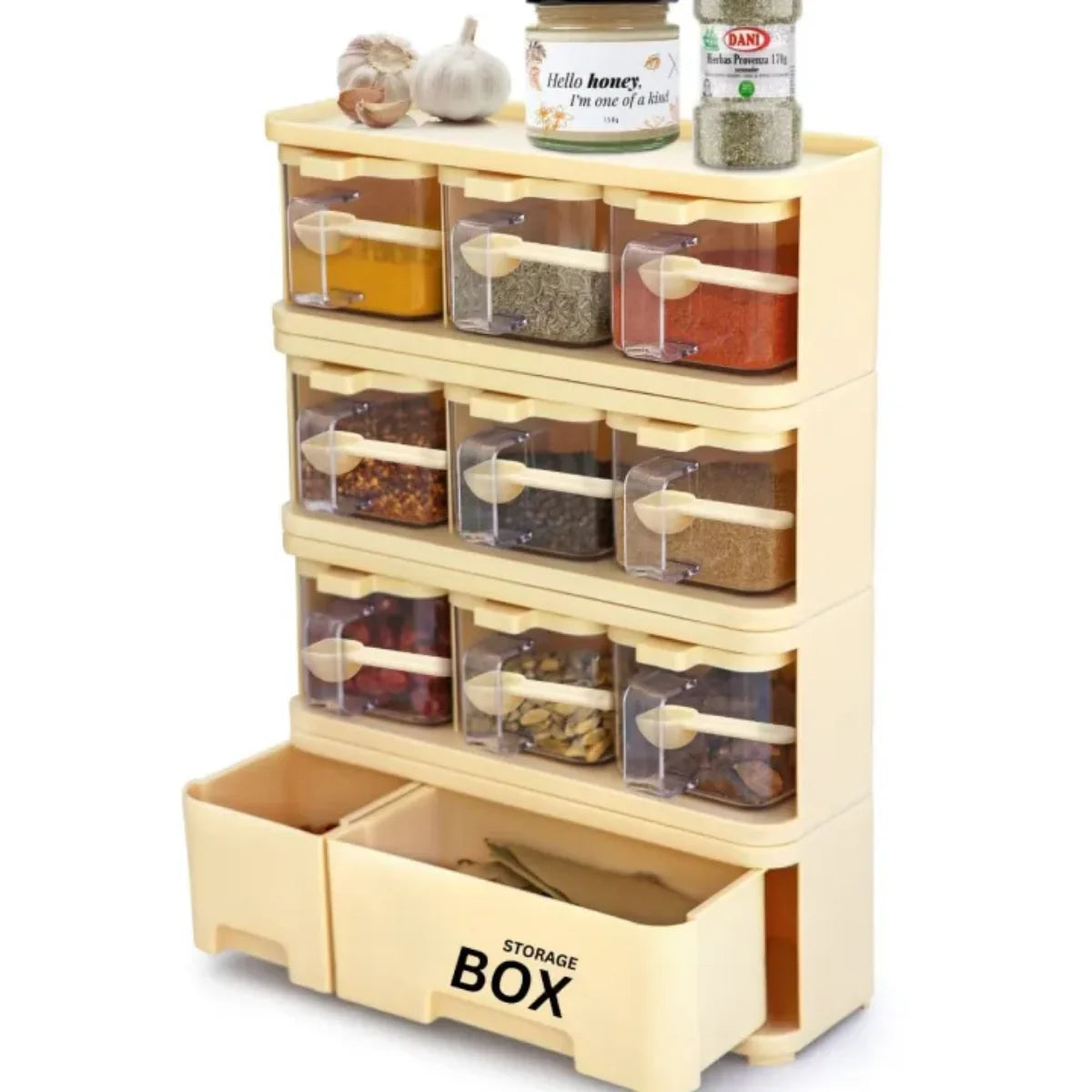 9 in 1 Masala Storage Box Cosmia.pk