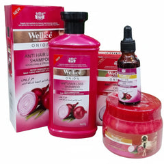 Wellice 3 in 1 Deal - Onion Hair Shampoo , Hair Oil & Hair Mask Wellice