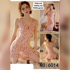 Pink Floral Lingerie with ruffle-trim Cosmia.pk