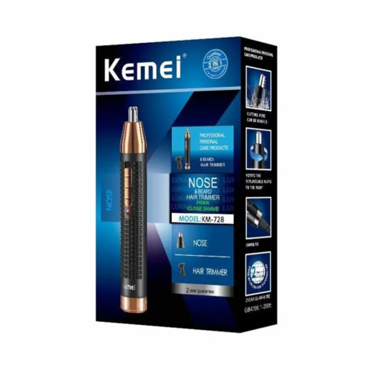 Kemei Nose & Beard Hair Trimmer, Model KM-728 Kemei