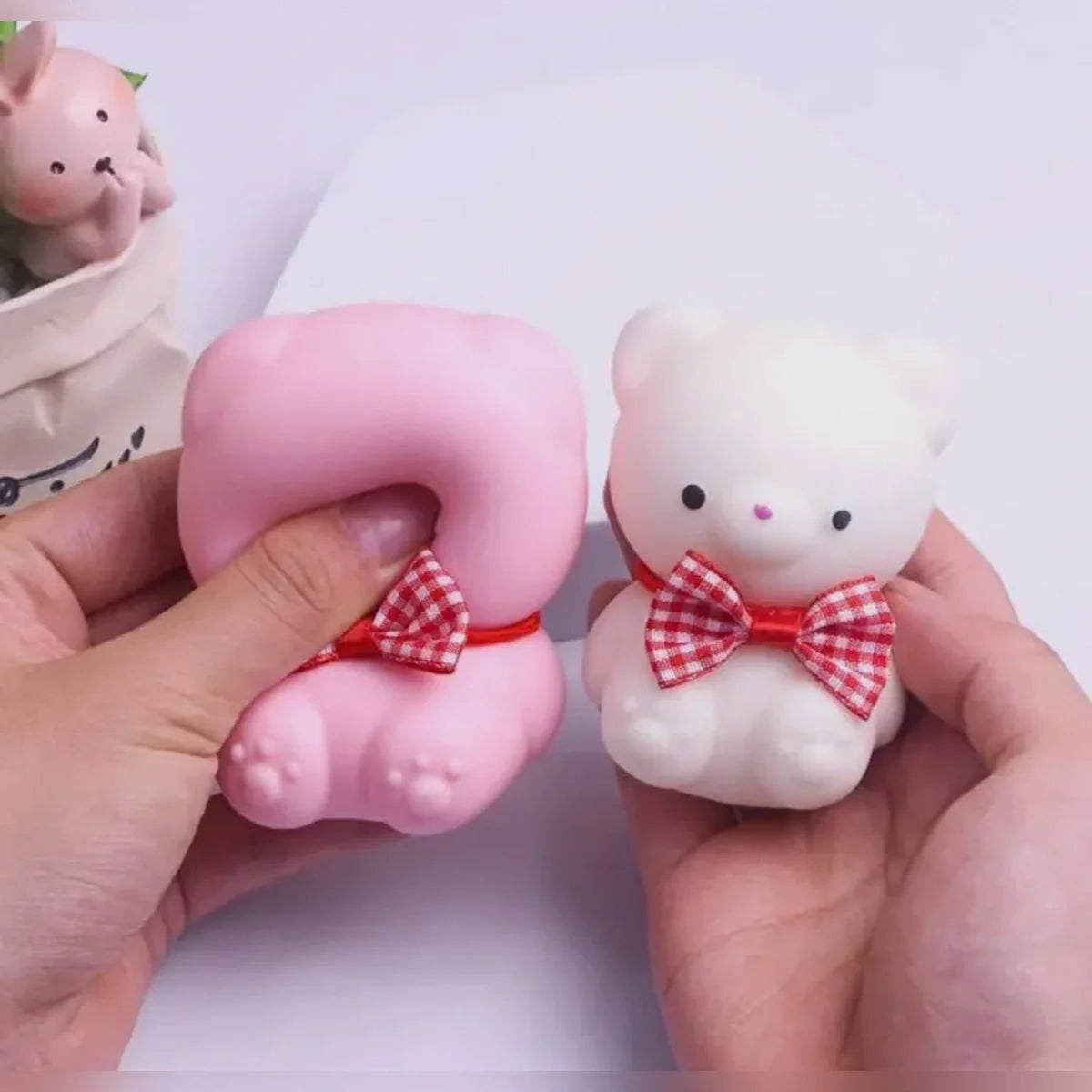 Bow Bear Squishy Toy – Each Cosmia.pk