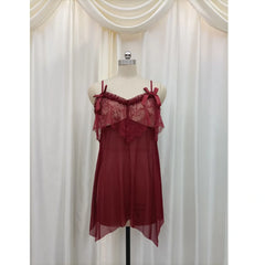 Sheer Mesh Underwear Sexy Lace See-through Nightdress - 8185 Cosmia.pk