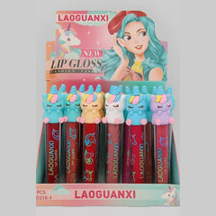 LAOGUANXI lip glosses with unicorn-shaped caps LAOGUANXI