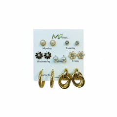New Fancy Golden Small Earrings Cosmia.pk