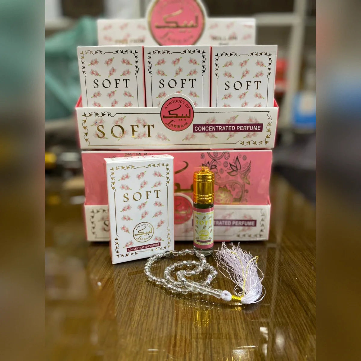 Original labbaik Soft attar With Tasbeeh - 6ml Labbaik