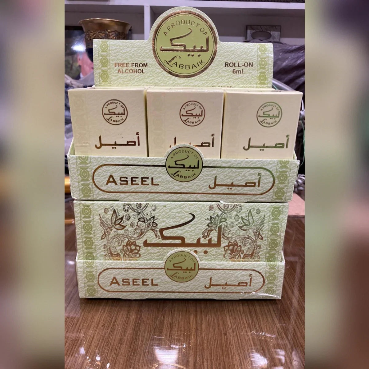 Original labbaik Aseel attar With Tasbeeh - 6ml Labbaik