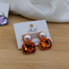AB Art of Fashion Crystal and Pearl Earrings Cosmia