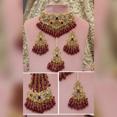 Turkish Maroon Bridal set Cosmia