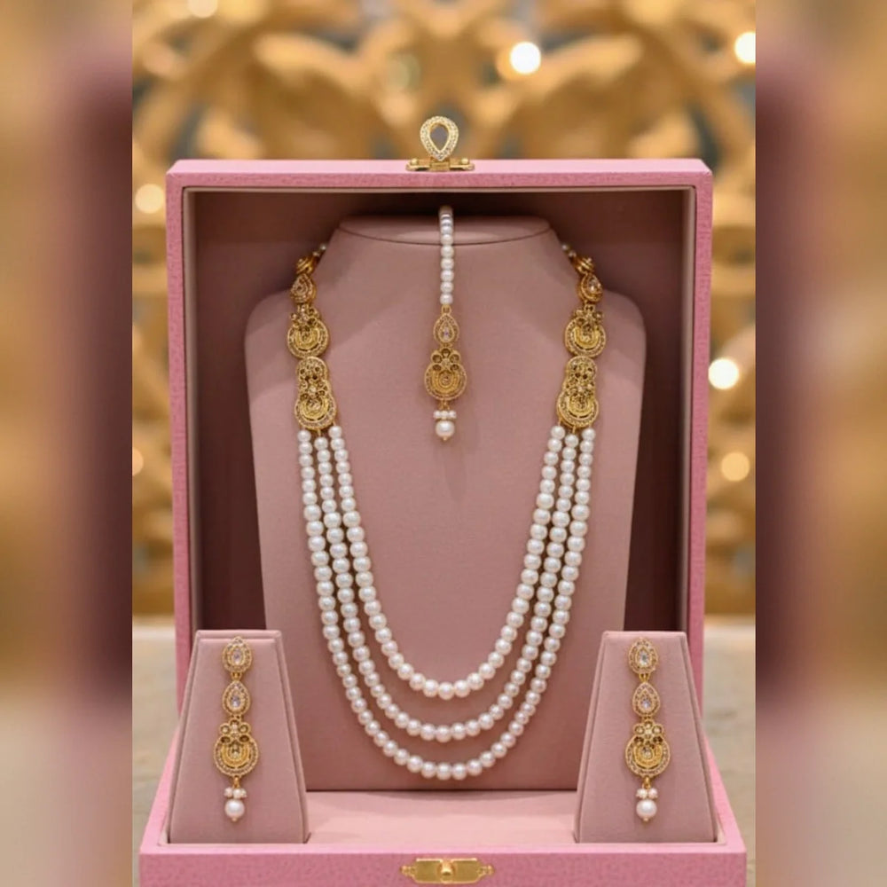 Elegant Pearl Mala set Cosmia