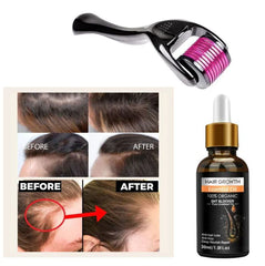 Pack Of 02 Hair Growth Oil Derma Roller - 0.55mm Cosmia.pk