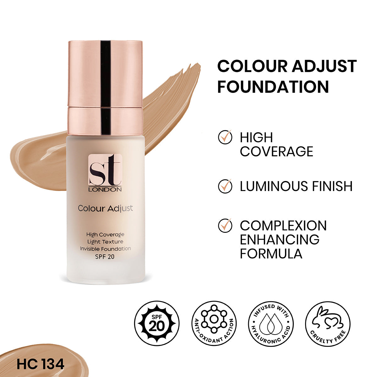 ST London - Colour Adjust High Coverage Foundation cosmia.pk