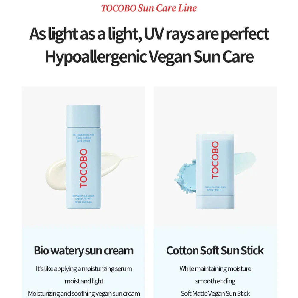 Tocobo Bio Watery Sun Cream SPF50+ 50ml - MADE IN KOREAN Tocobo