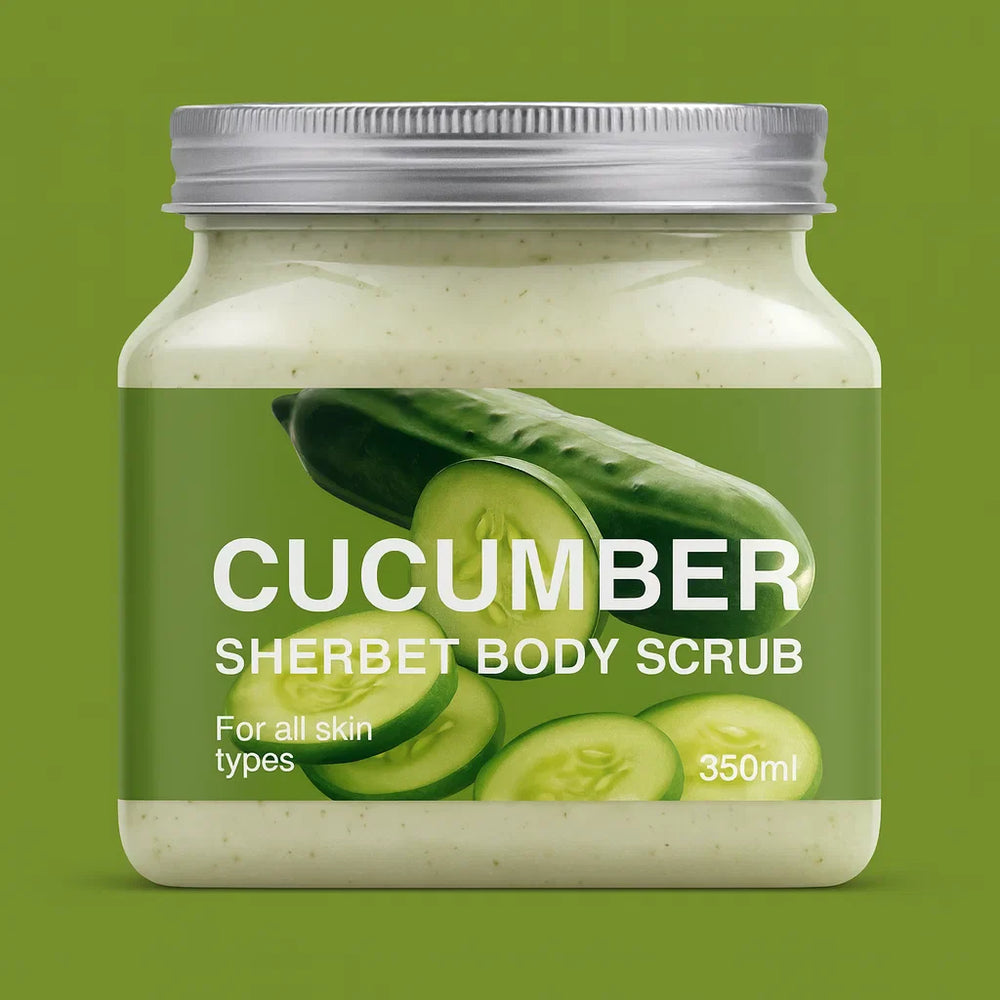 Natural Cucumber Sherbet Body Scrub All Skin Type - 350ml Natural