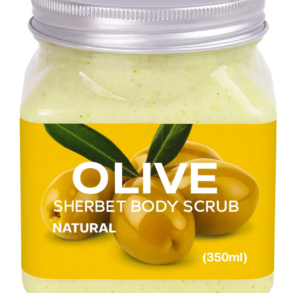 Natural Olive Sherbet Body Scrub All Skin Type - 350ml Natural