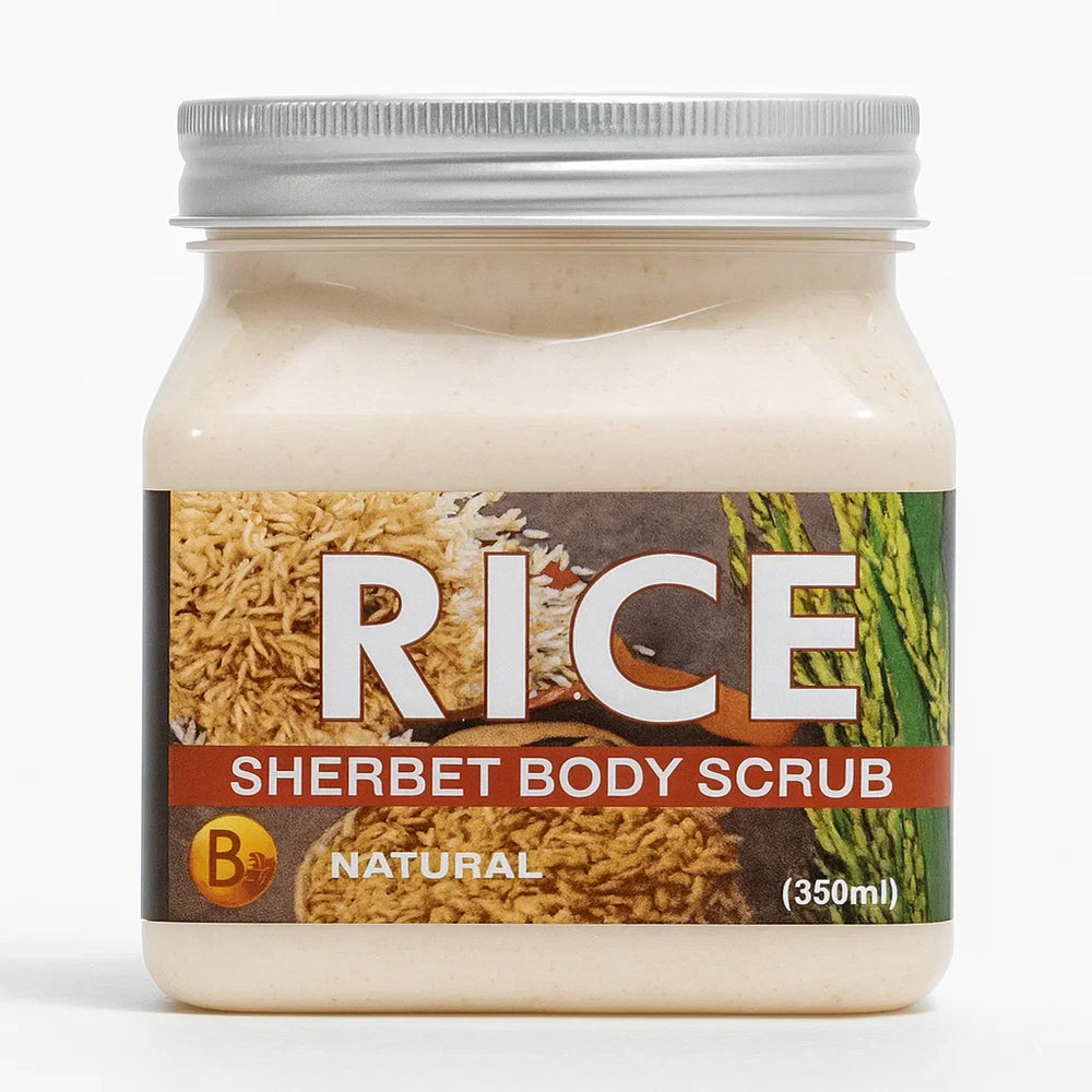 Natural Rice Sherbet Body Scrub All Skin Type - 350ml Natural