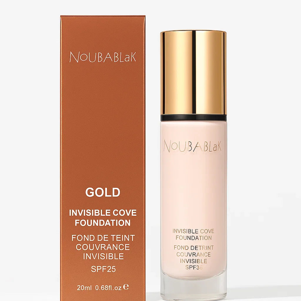 NoubaBlak Gold Invisible Cover Foundation SPF 25 – 20ml Noubablak