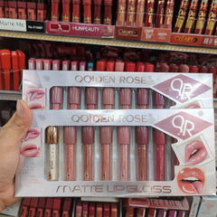 Qoiden Rose Matte Lipgloss - 12 Pcs Qoiden Rose
