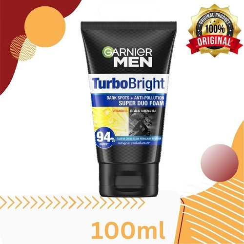 Garnier Face Wash Turbo Bright  Super Duo Foam Vitamin C - 100gm Garnier