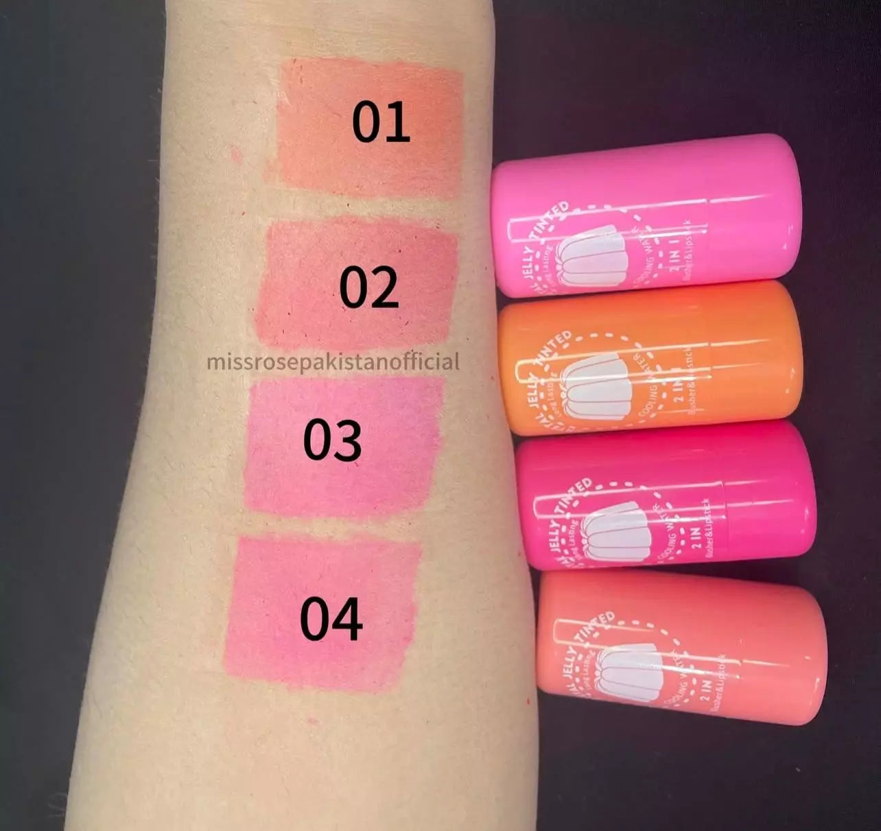 Miss Rose Jelly Lip & cheeks Tint Miss Rose