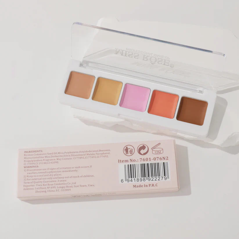 Miss Rose All-Round Conceal Palette - 5 Colors Miss Rose