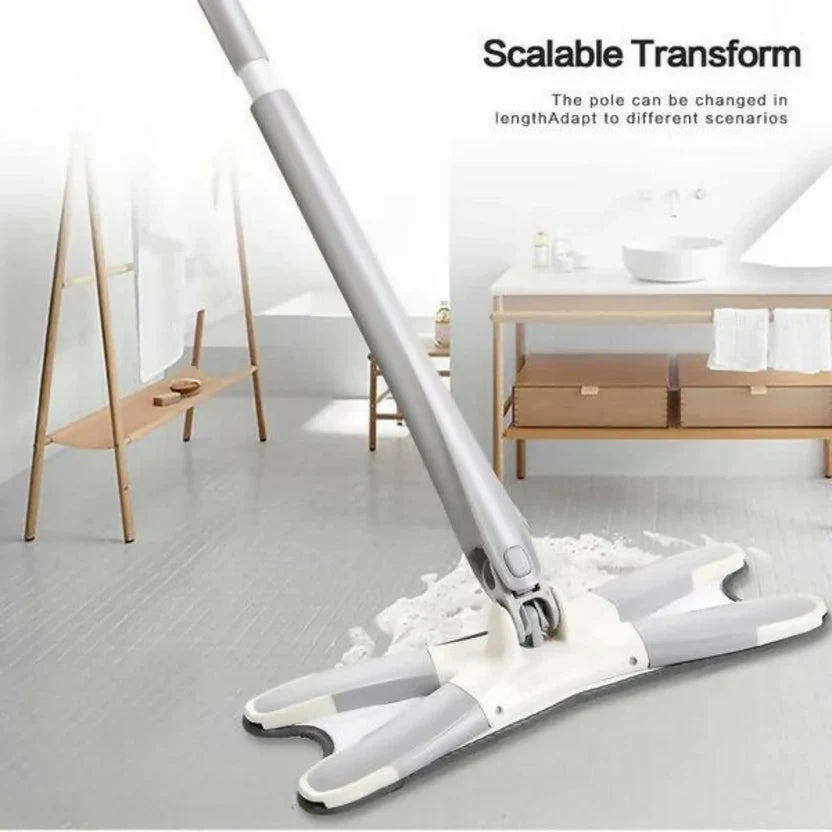 X-Type Microfiber Flat Mop with Twist Mechanism Cosmia.pk