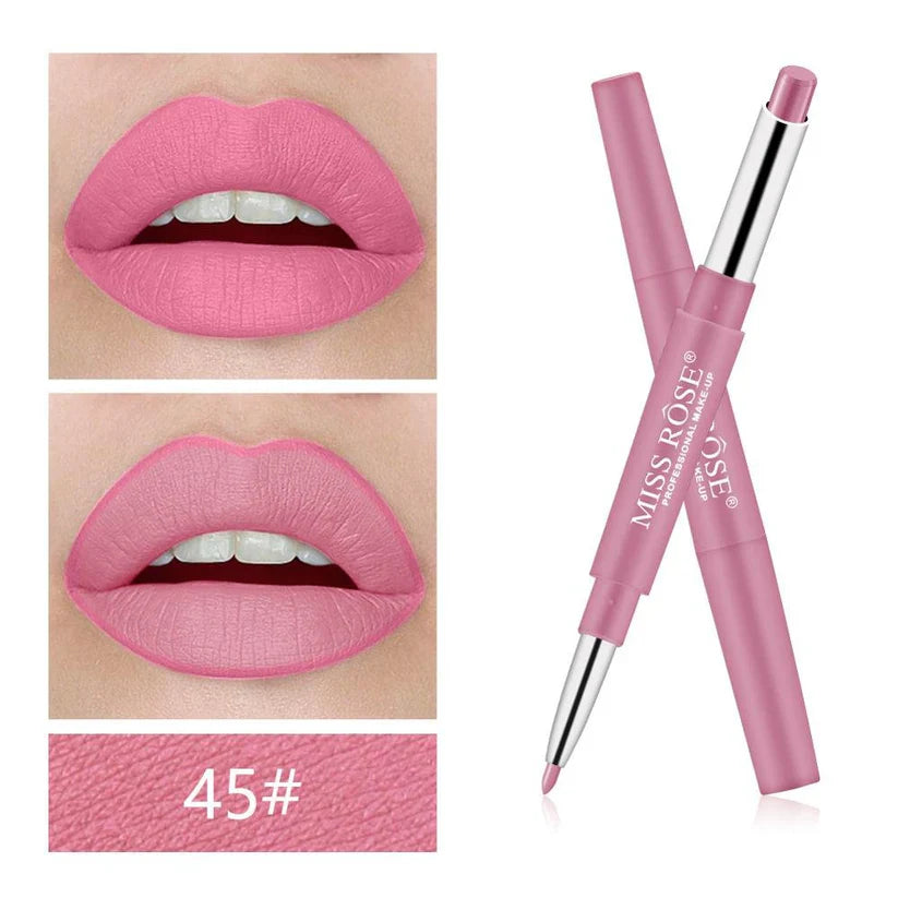 Miss Rose High Pigment 2 In 1 Lip Liner Lipstick - Pink Shades Miss Rose