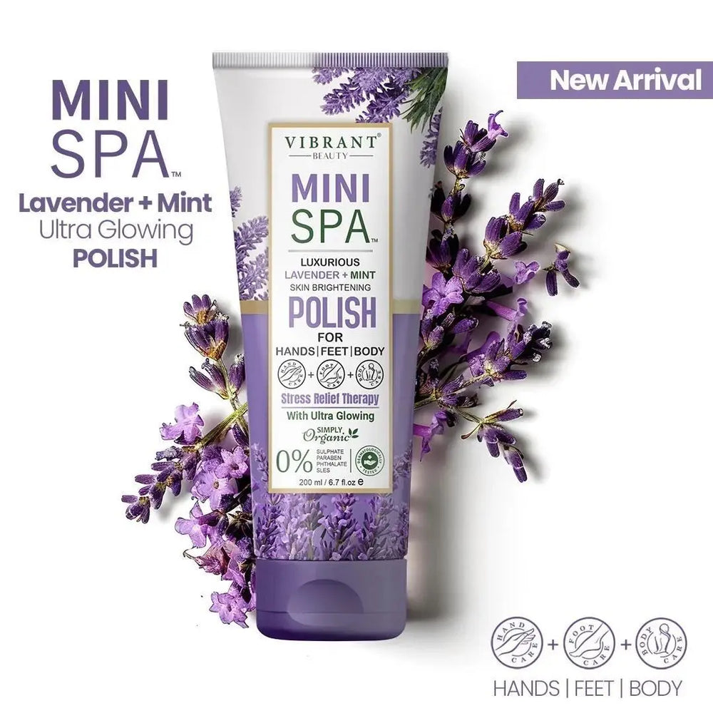 Vibrant Beauty Mini Spa Lavender + Mint Polish - 200ml Vibrant Beauty