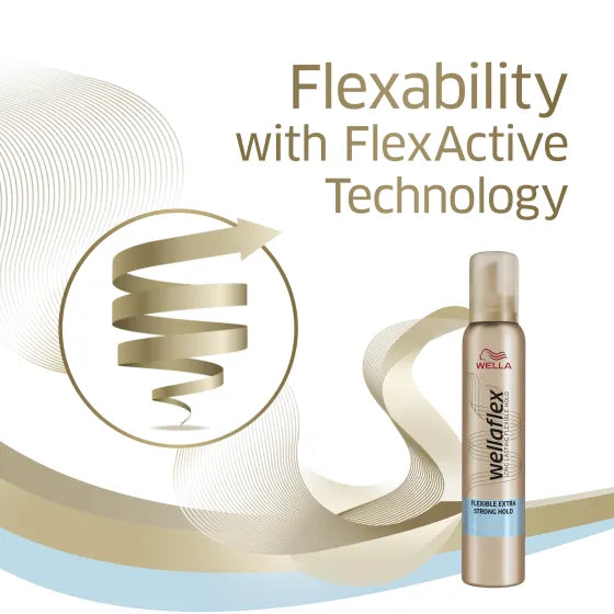 Wellaflex Flexible Extra Strong Hold Mousse, Hold: 4/5, 200 ml Wellaflex