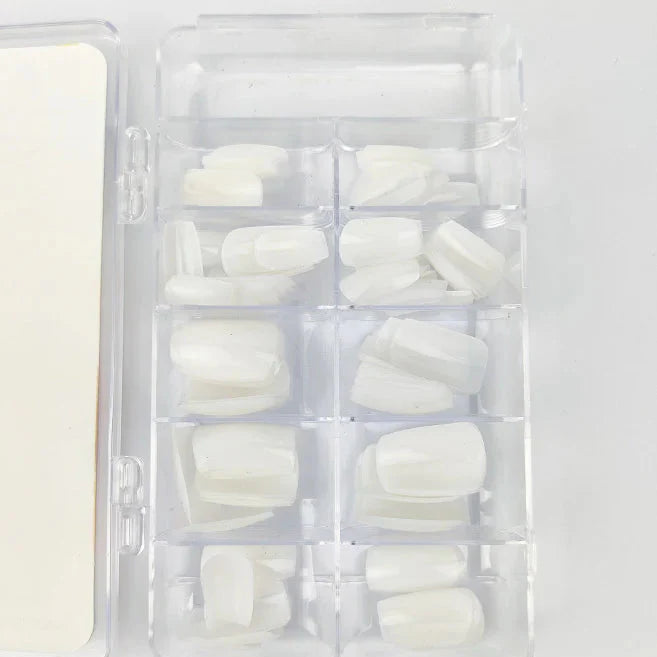 Milky White Artificial Nails (Pack Of 100) Cosmia