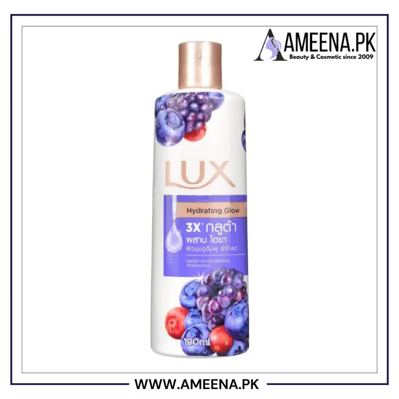 Lux Hydrating Glow Sweet Mixed Berries Fragrance Body Wash, 190ml Lux