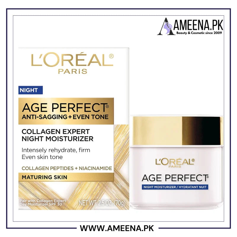 L'Oreal Age Perfect Anti-Sagging Collagen Expert Night Moisturizer 70g Loreal Paris