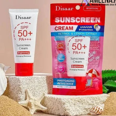 Disaar Retinol And Lemon Extract Sunscreen Cream SPF50+ PA+++ - 50g Disaar