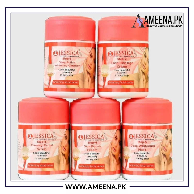 Jessica Whitening Facial Series Kit (Pack of 5) 250ml Each Jessica