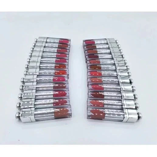 Miss Rose Silver Angelic Matte Lip Gloss - 24Pcs Miss Rose